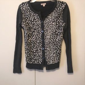 Merona Leopard Print Cardigan Sweater